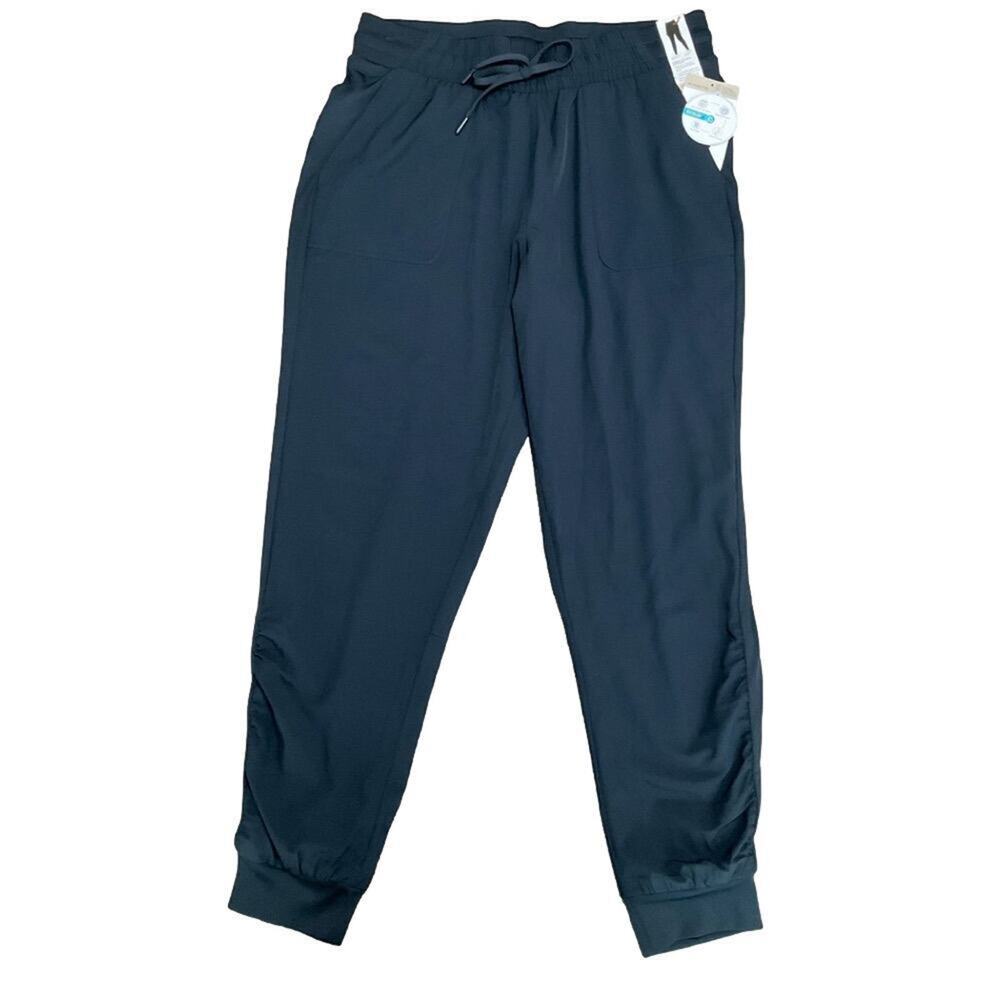 Mondetta Women's Joggers Lined Woven Pants Stretch Black Size Large NWT